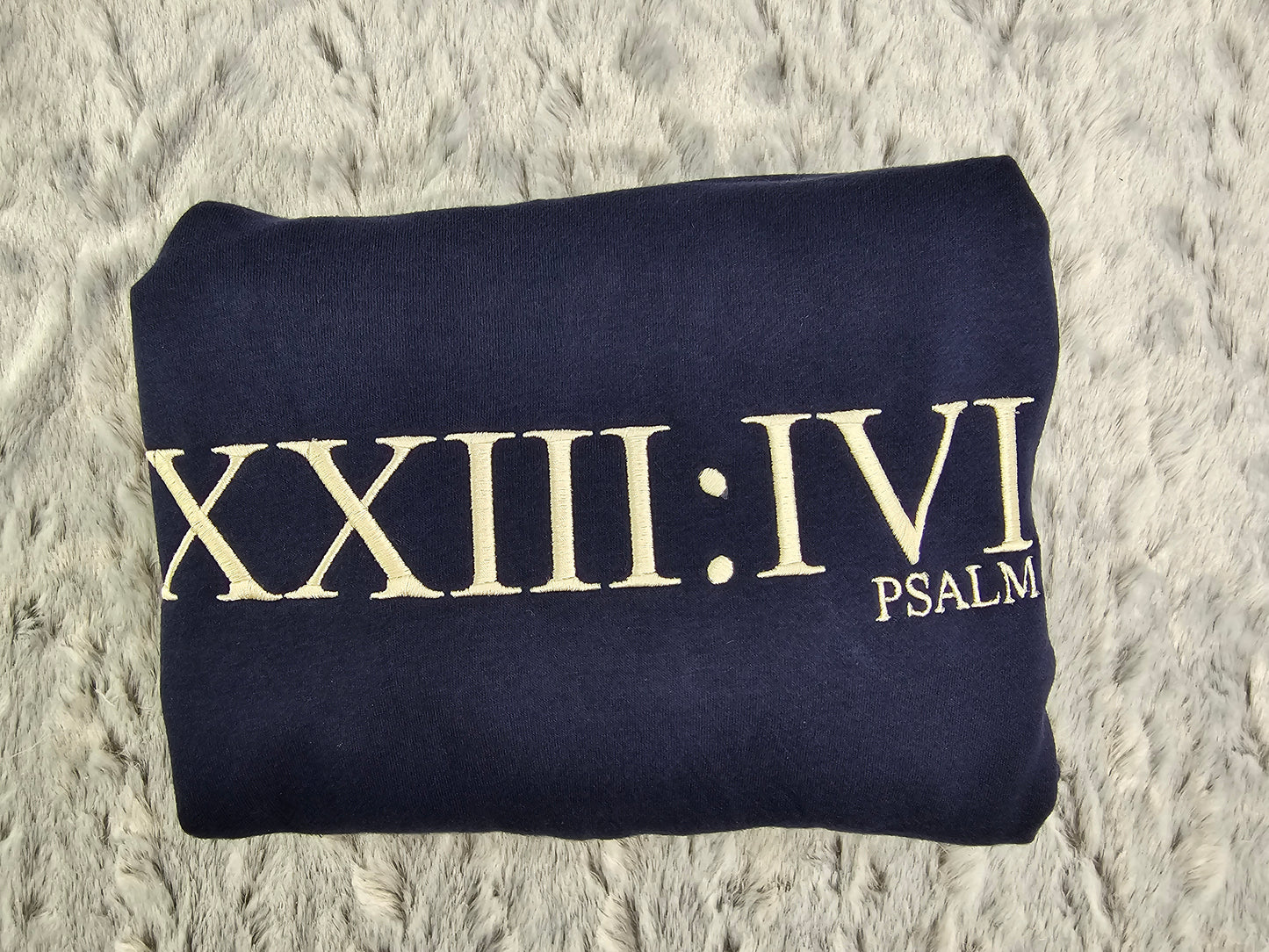 Mens roman numeral embroidered hoodie.
