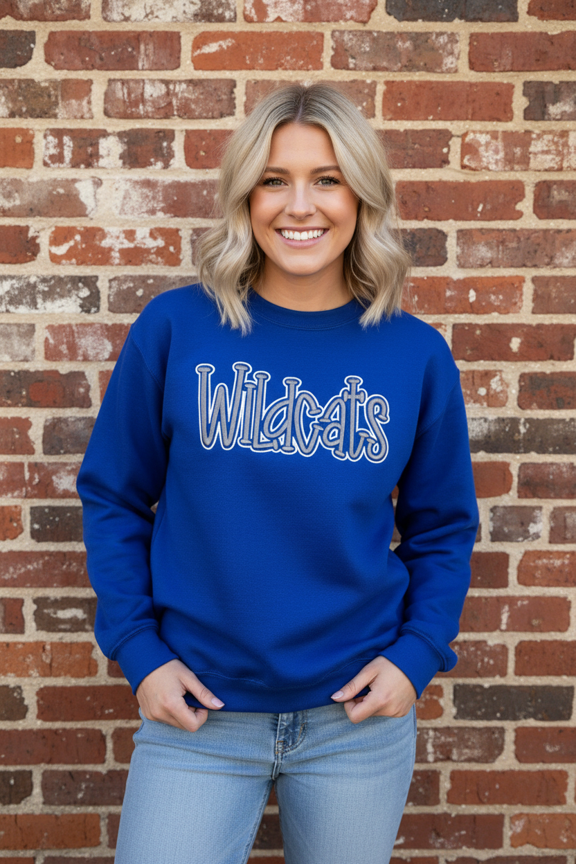 crewneck sweat shirt ( 3d puff embroidered)