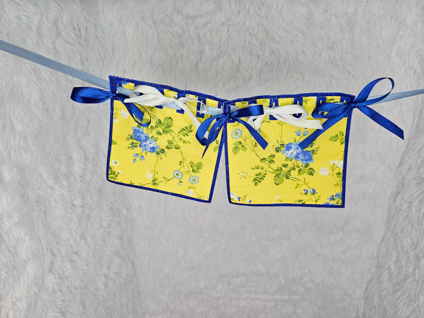 Easter Bunny on Blue dish towels