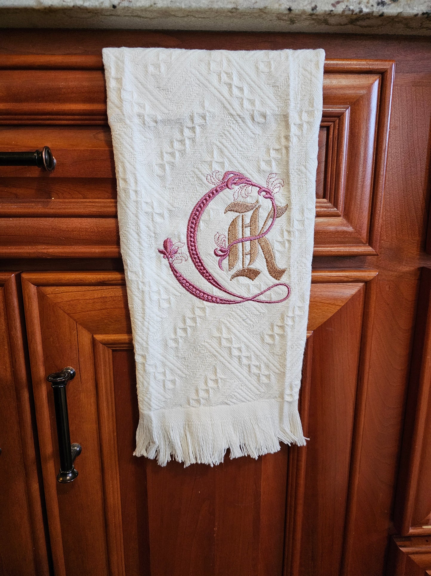 Easter Bunny on Blue dish towels