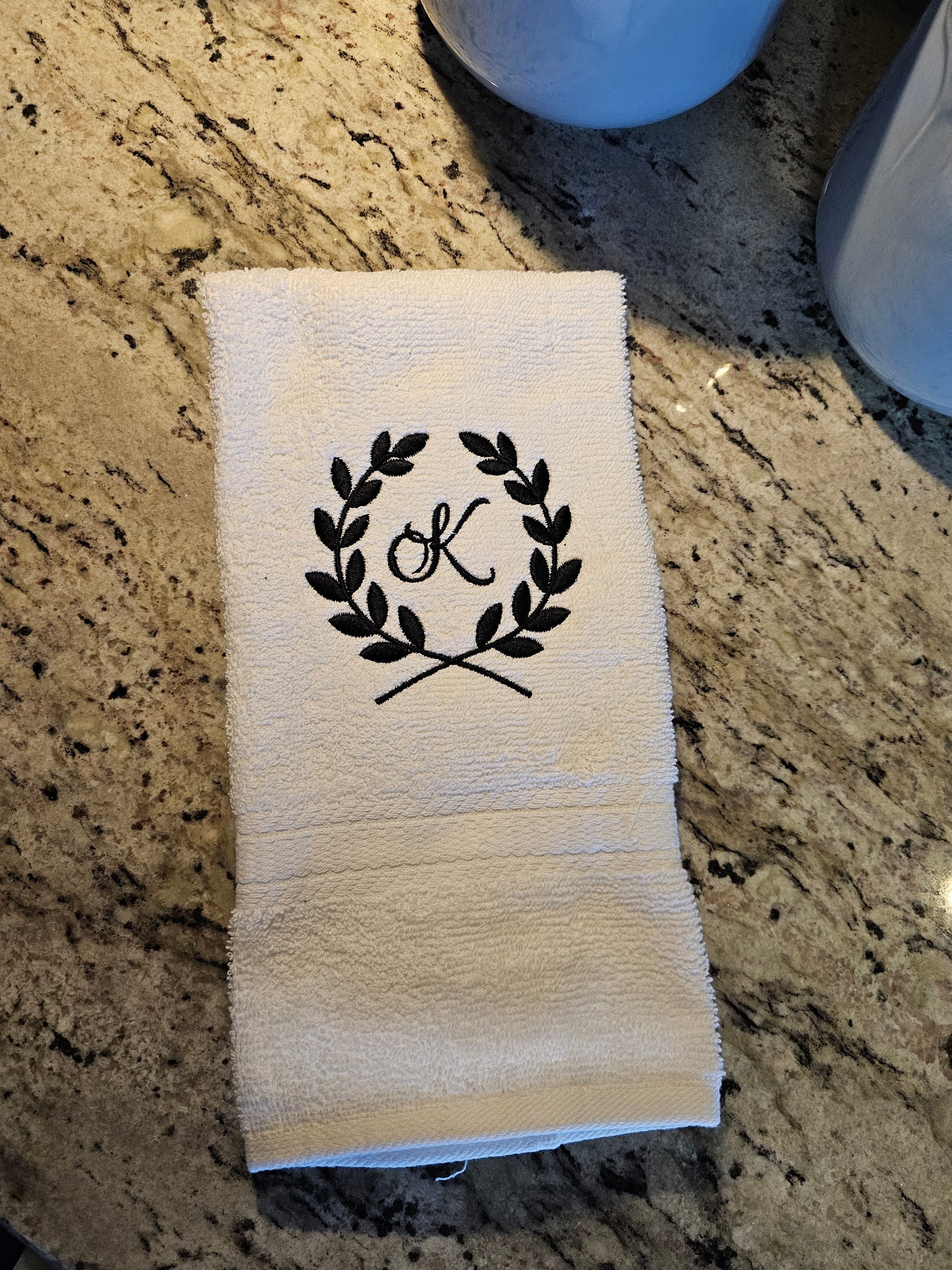 Easter Bunny on Blue dish towels