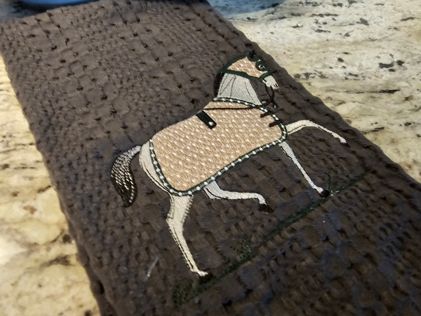 Easter Bunny on Blue dish towels