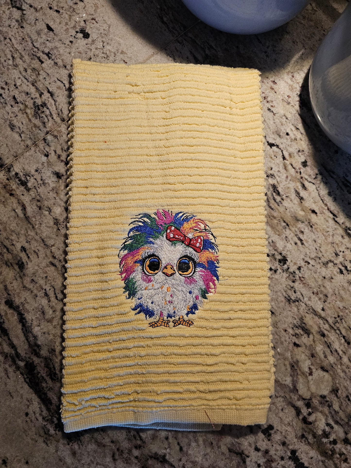 Easter Bunny on Blue dish towels