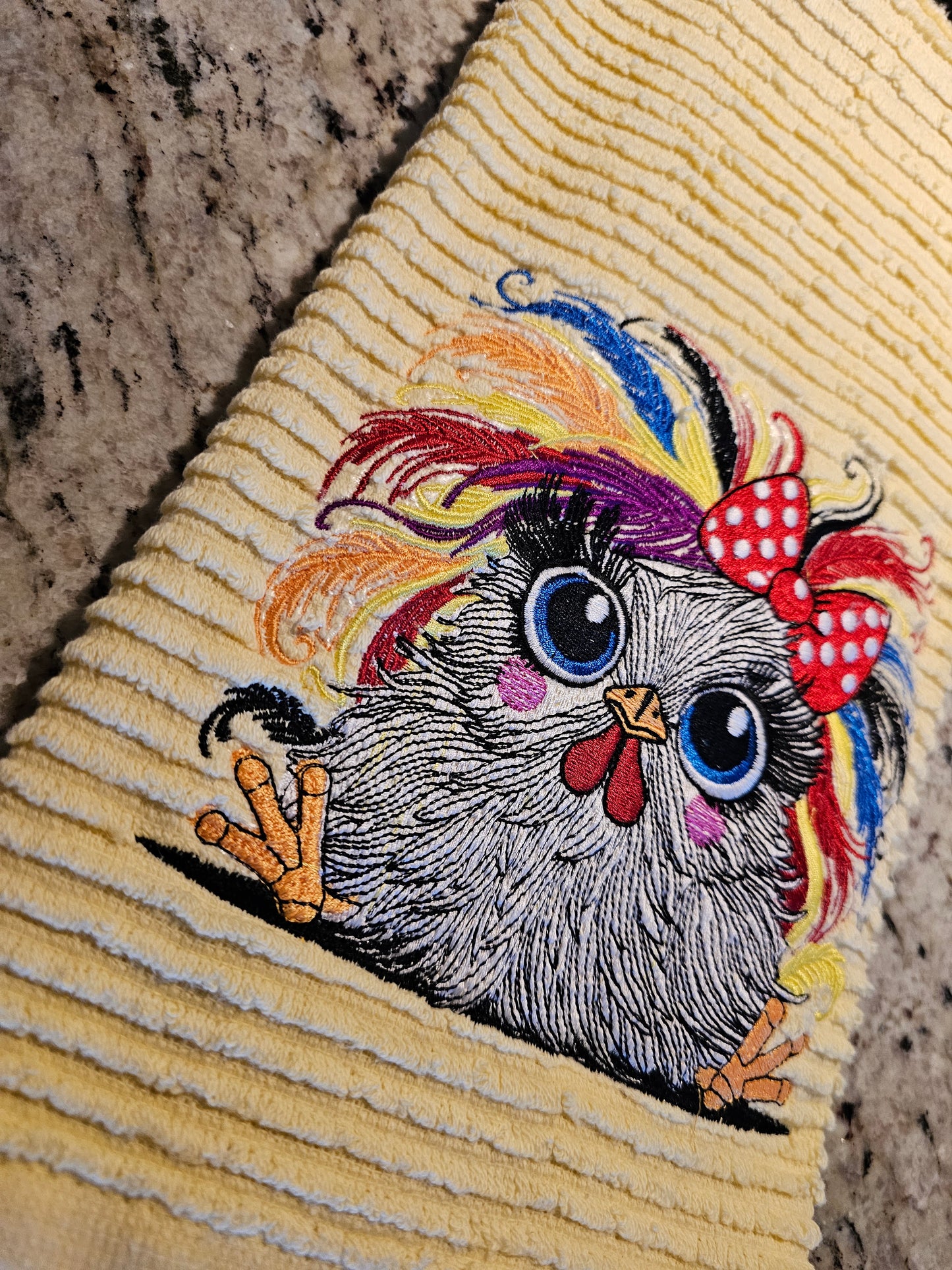 Easter Bunny on Blue dish towels