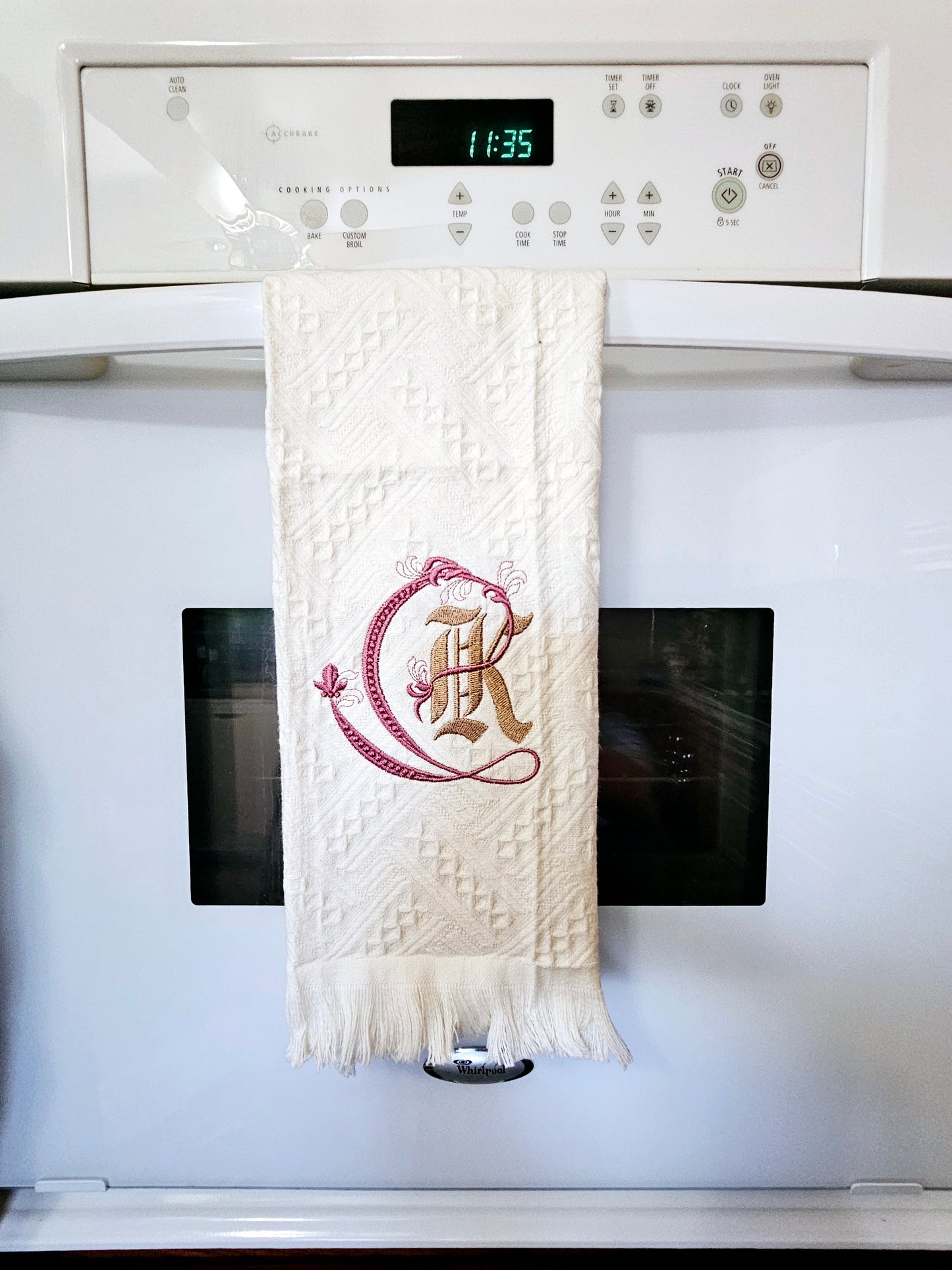 Easter Bunny on Blue dish towels