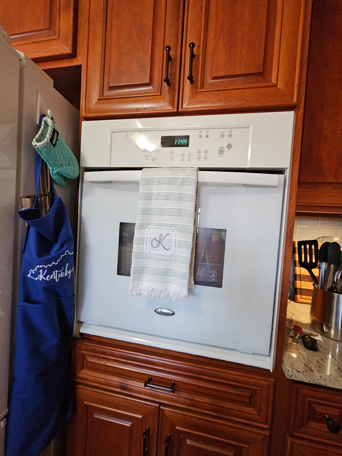Easter Bunny on Blue dish towels