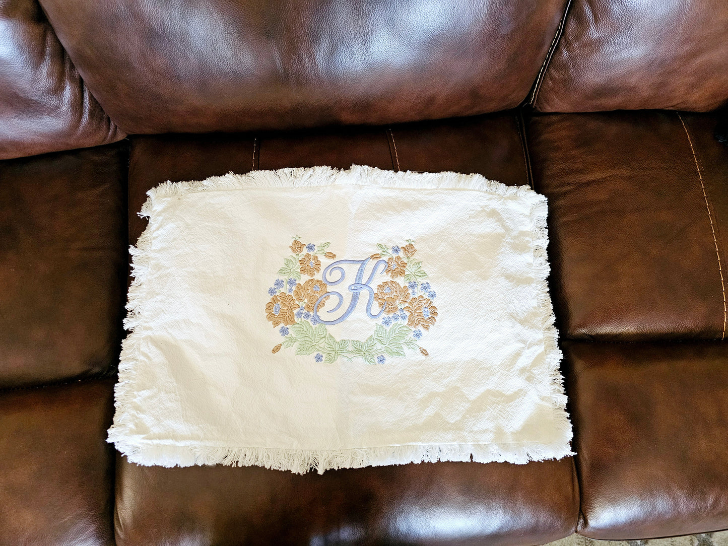 Easter Bunny on Blue dish towels