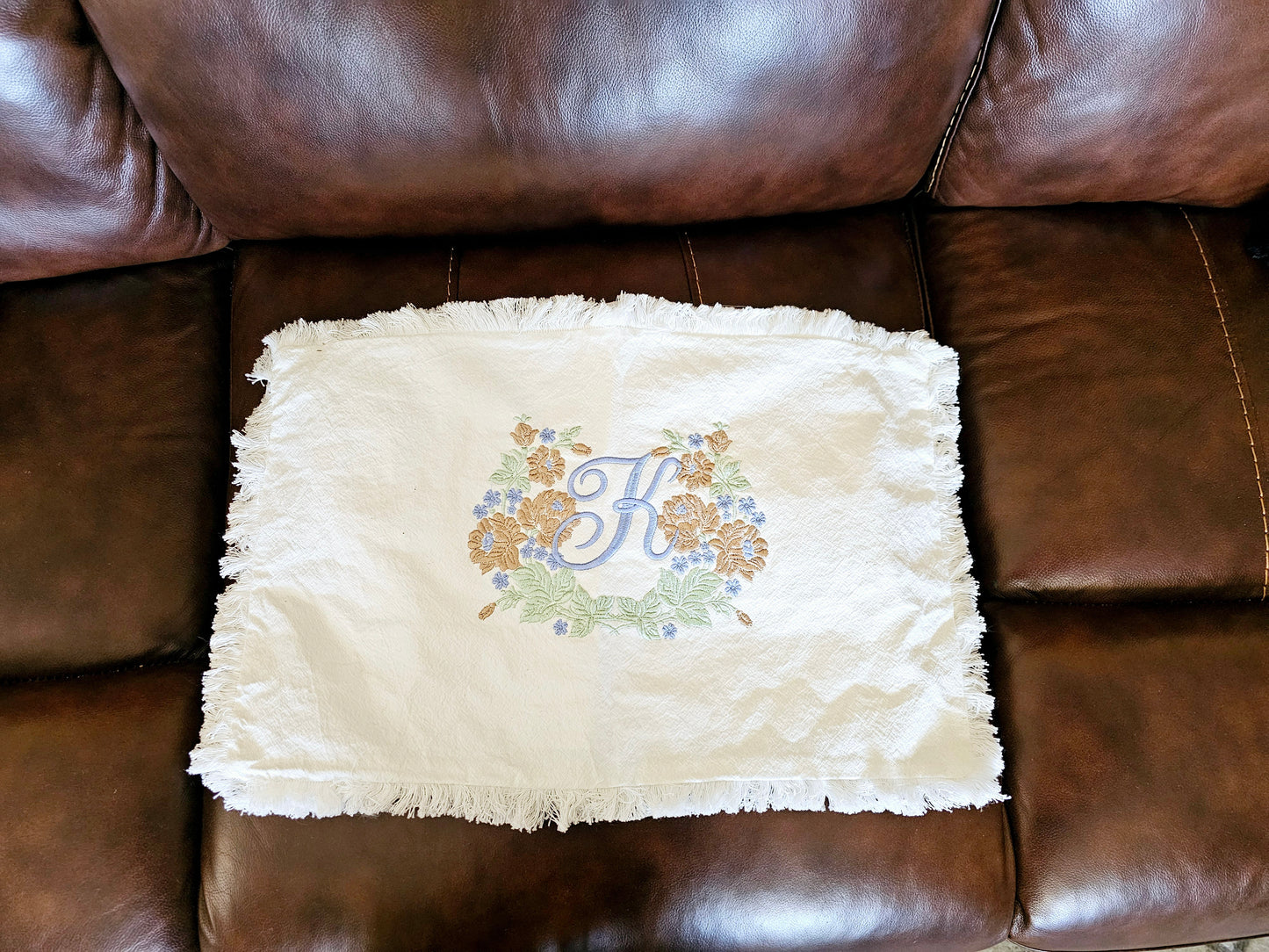 Easter Bunny on Blue dish towels
