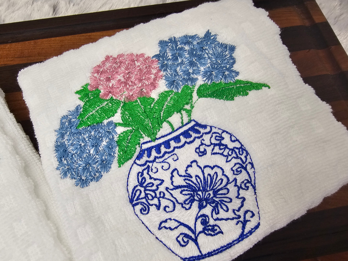 Floral kitchen towels.
