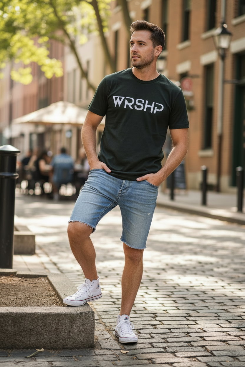 WRSHP (worship) mens worship shirt.
