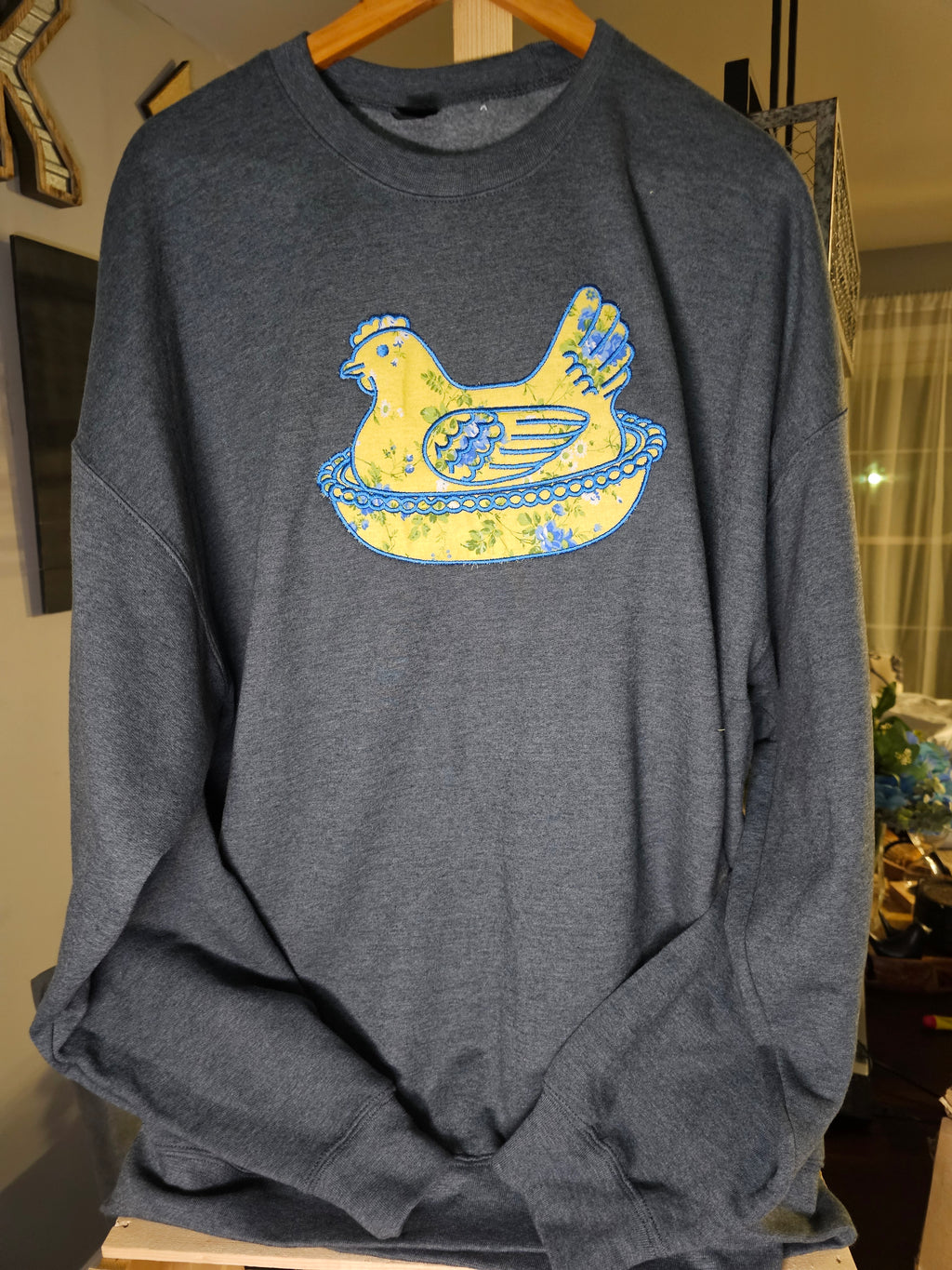 YELLOW HEN IN A BASKET