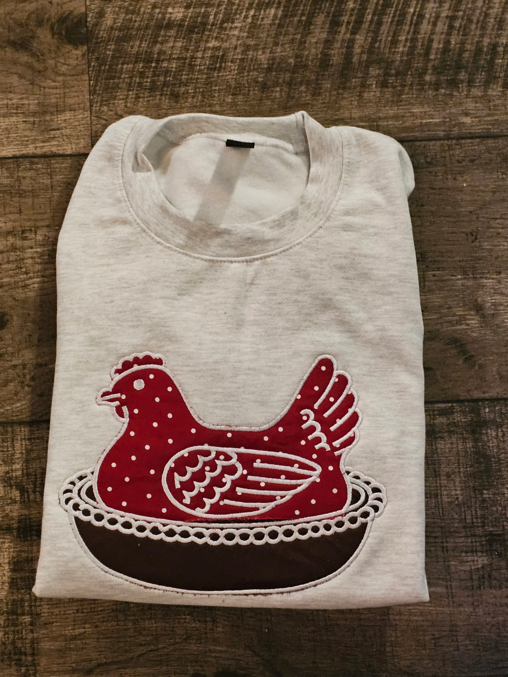 BLUE Hen in a basket