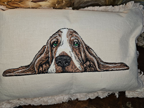 12x20 Bassett hound pillow cover