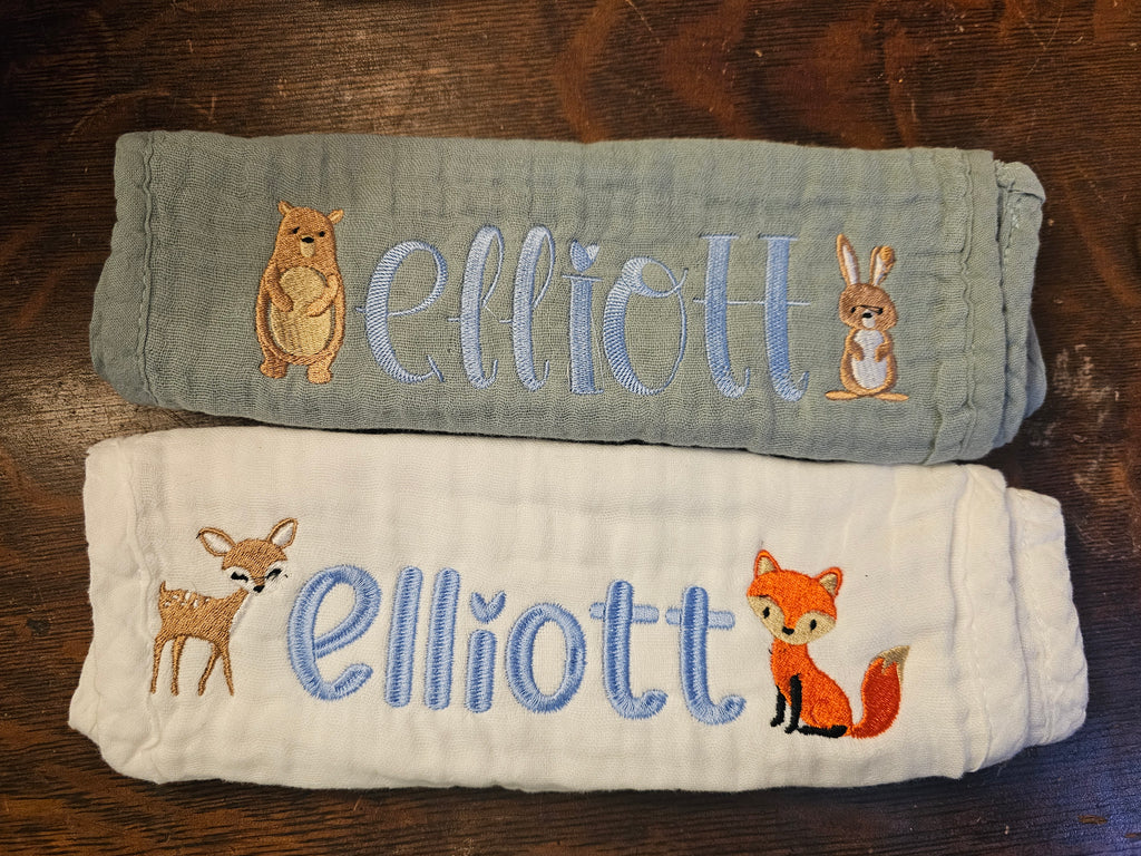 Muslin burp cloths