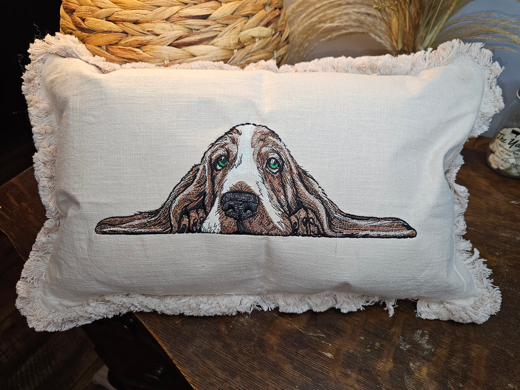12x20 Bassett hound pillow cover
